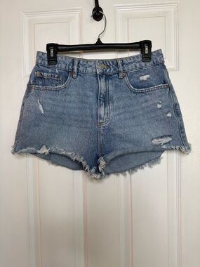 Garage Women’s Light Blue Distressed Denim Shorts